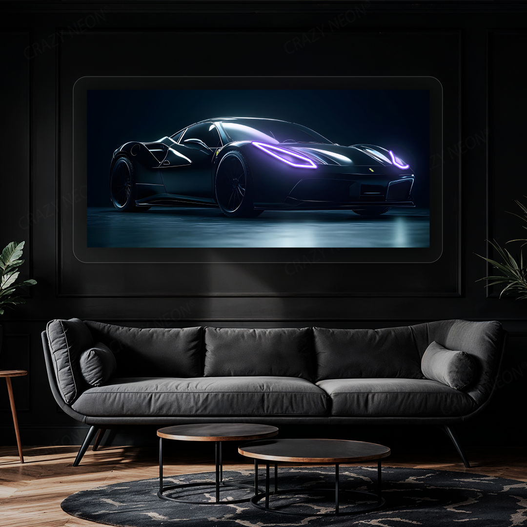 F8 Tributo Supercar Neon Artwork Sign