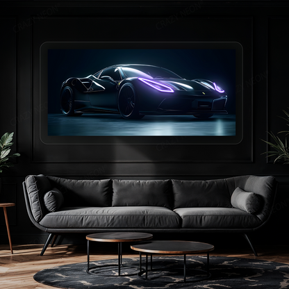 F8 Tributo Supercar Neon Artwork Sign