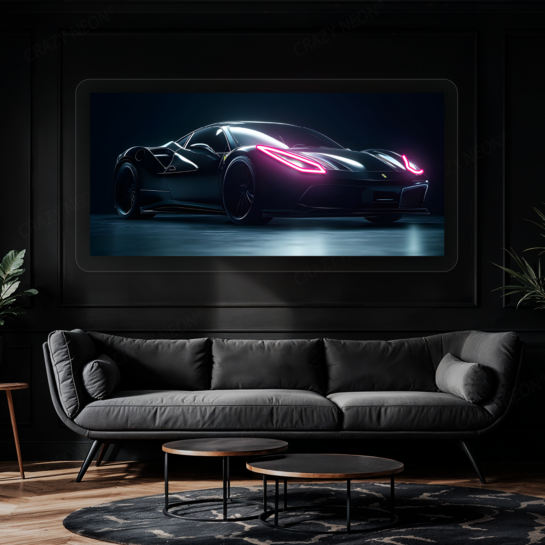 F8 Tributo Supercar Neon Artwork Sign