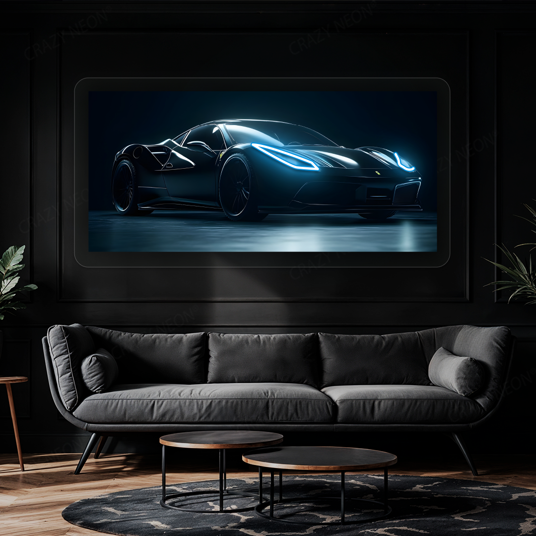 F8 Tributo Supercar Neon Artwork Sign