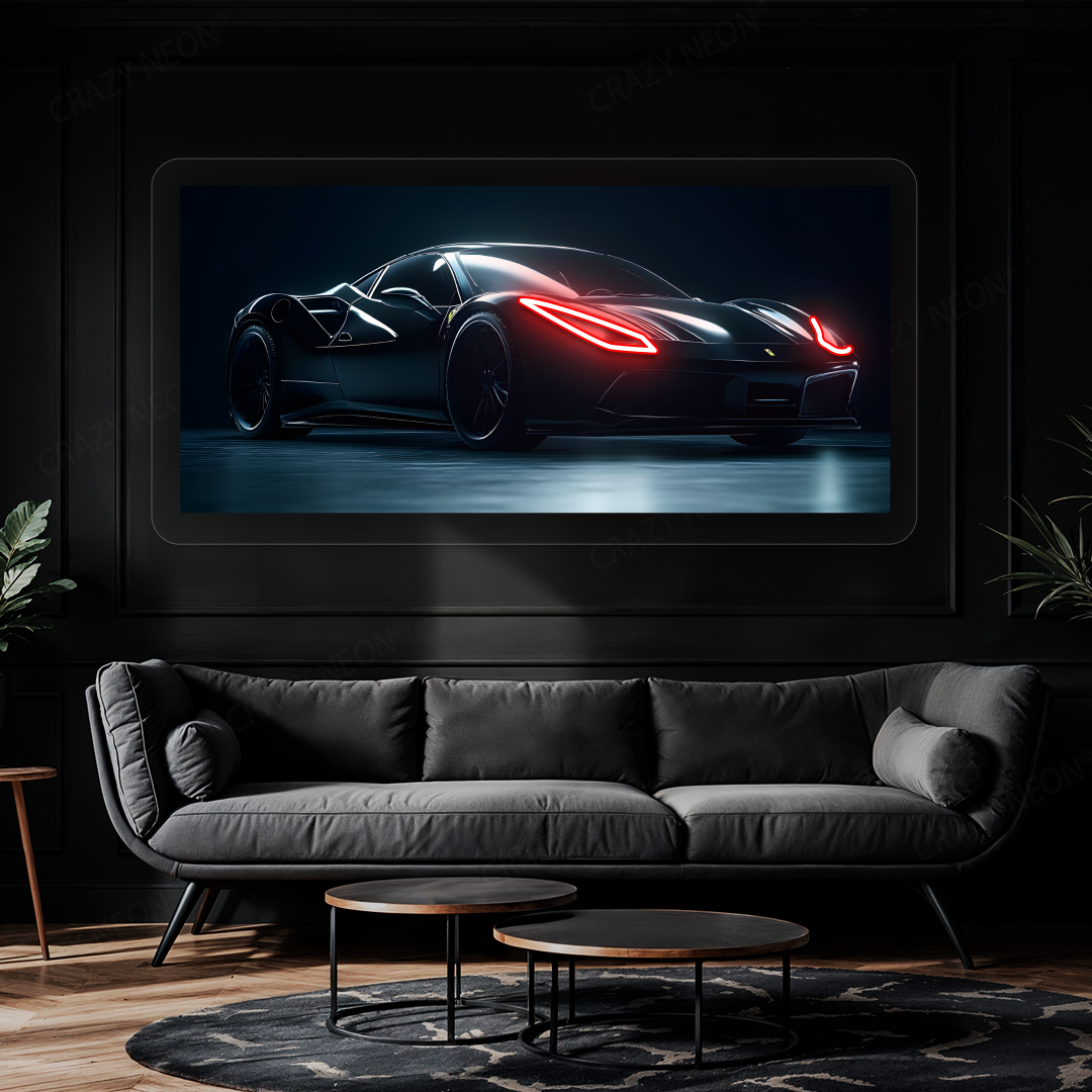 F8 Tributo Supercar Neon Artwork Sign