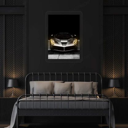 LaFerrari Hypercar Headlight Neon Artwork Sign