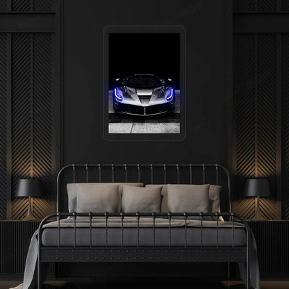 LaFerrari Hypercar Headlight Neon Artwork Sign