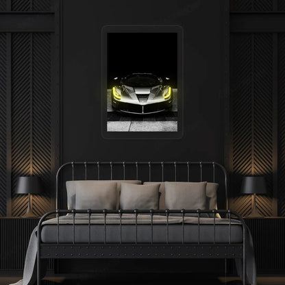 LaFerrari Hypercar Headlight Neon Artwork Sign