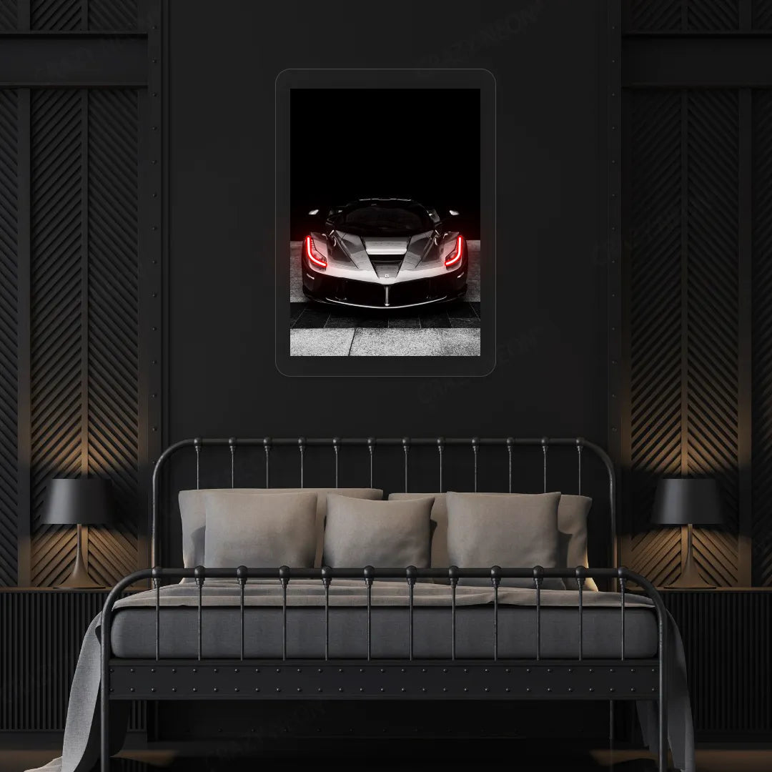 LaFerrari Hypercar Headlight Neon Artwork Sign