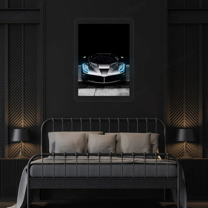 LaFerrari Hypercar Headlight Neon Artwork Sign