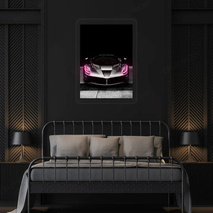 LaFerrari Hypercar Headlight Neon Artwork Sign