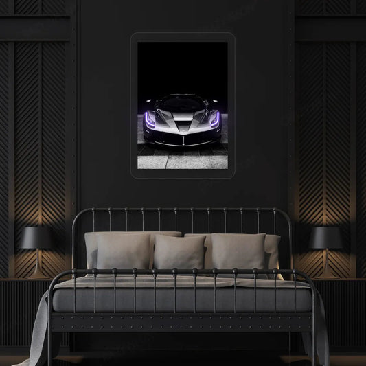 LaFerrari Hypercar Headlight Neon Artwork Sign