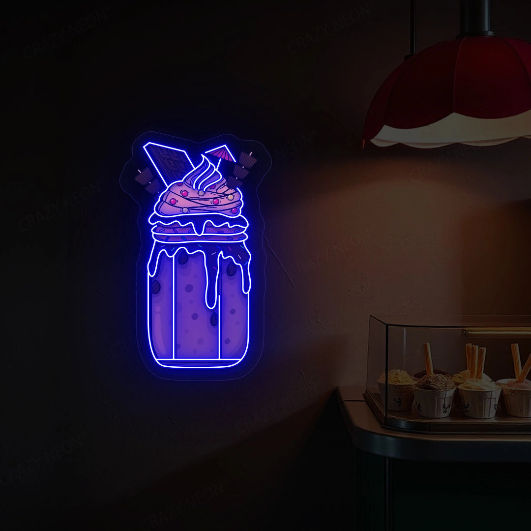 Milkshake Neon Artwork Sign
