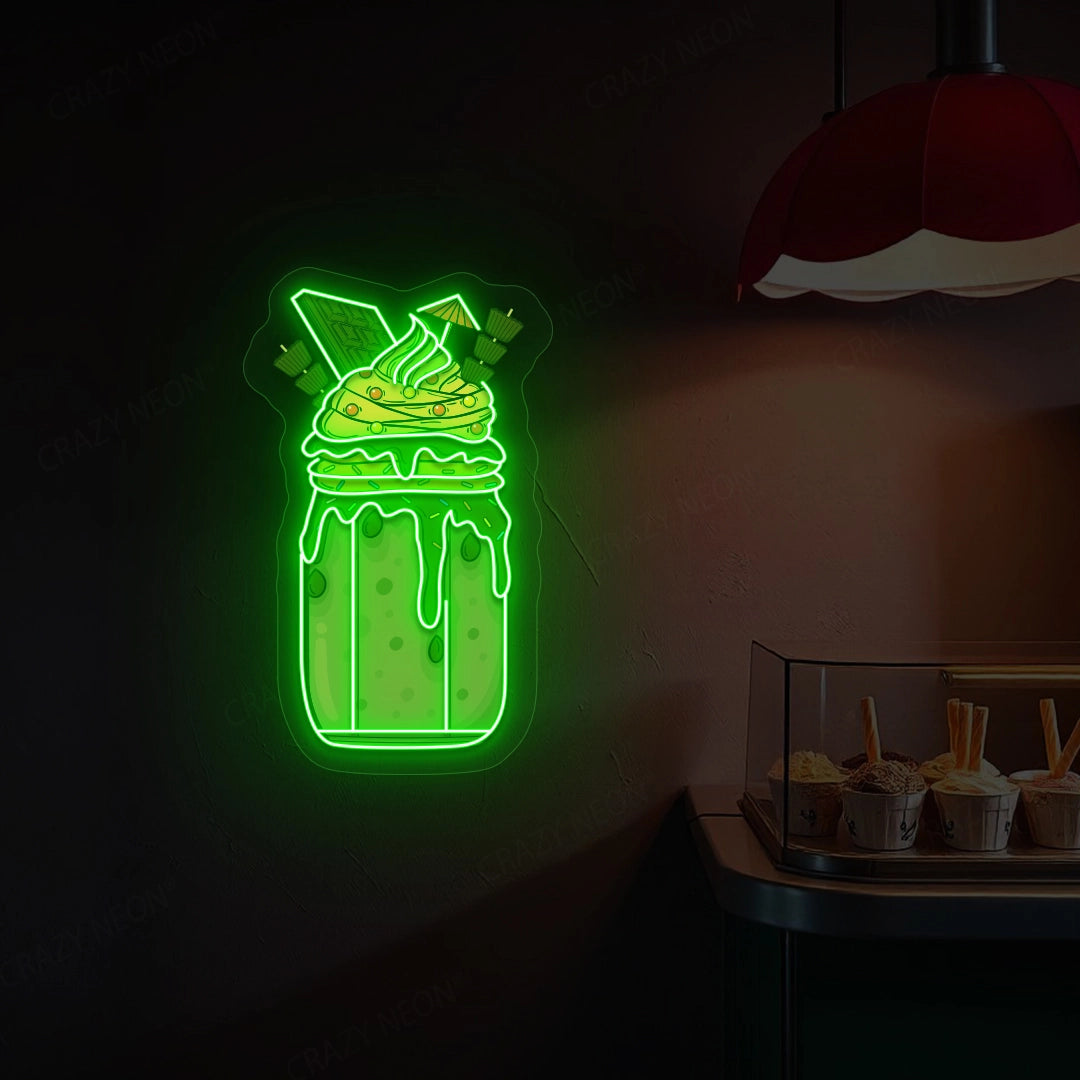 Milkshake Neon Artwork Sign