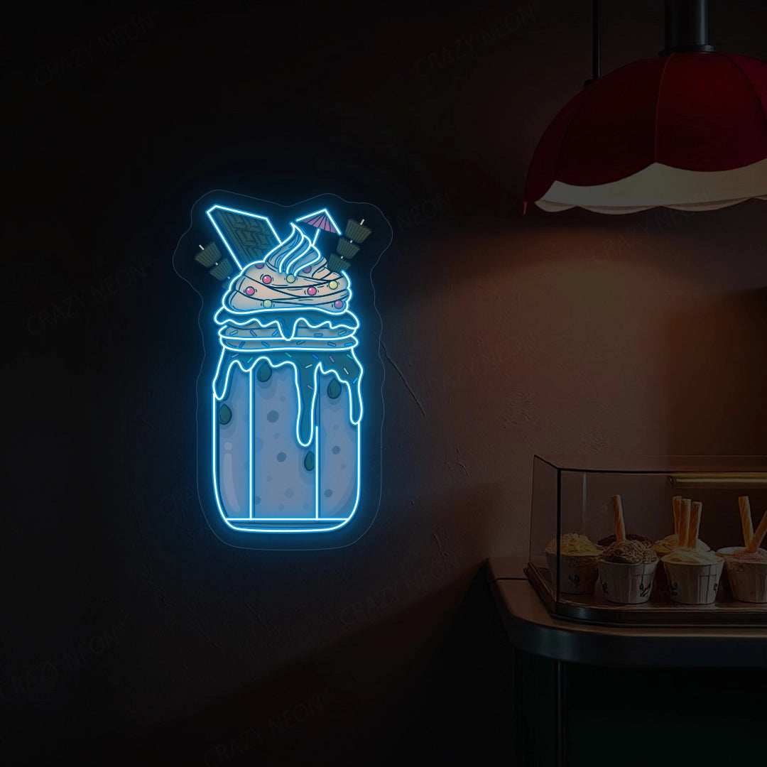 Milkshake Neon Artwork Sign
