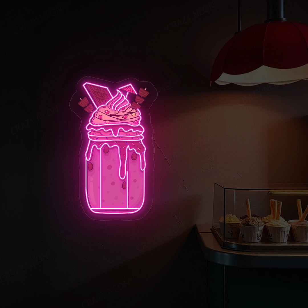 Milkshake Neon Artwork Sign