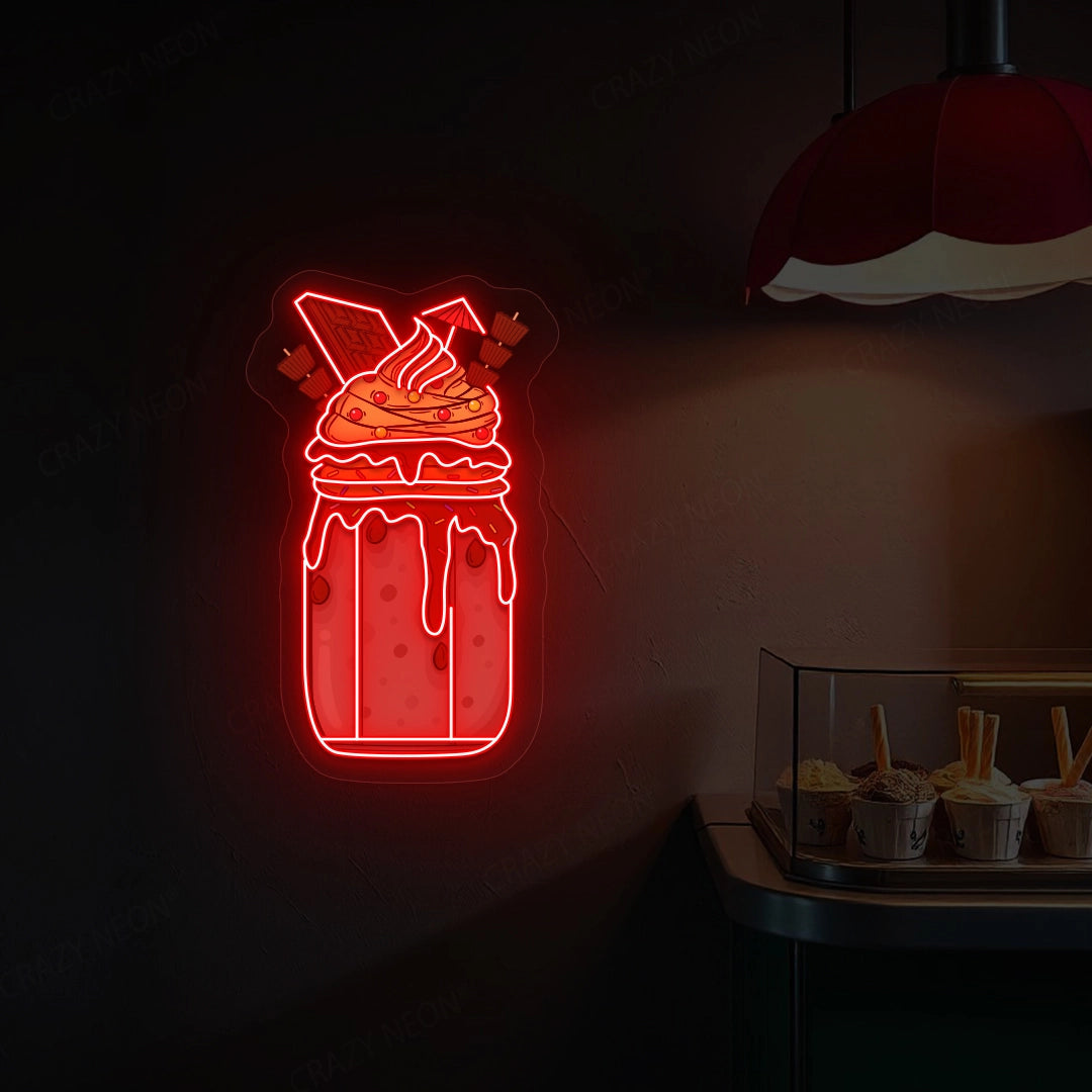 Milkshake Neon Artwork Sign