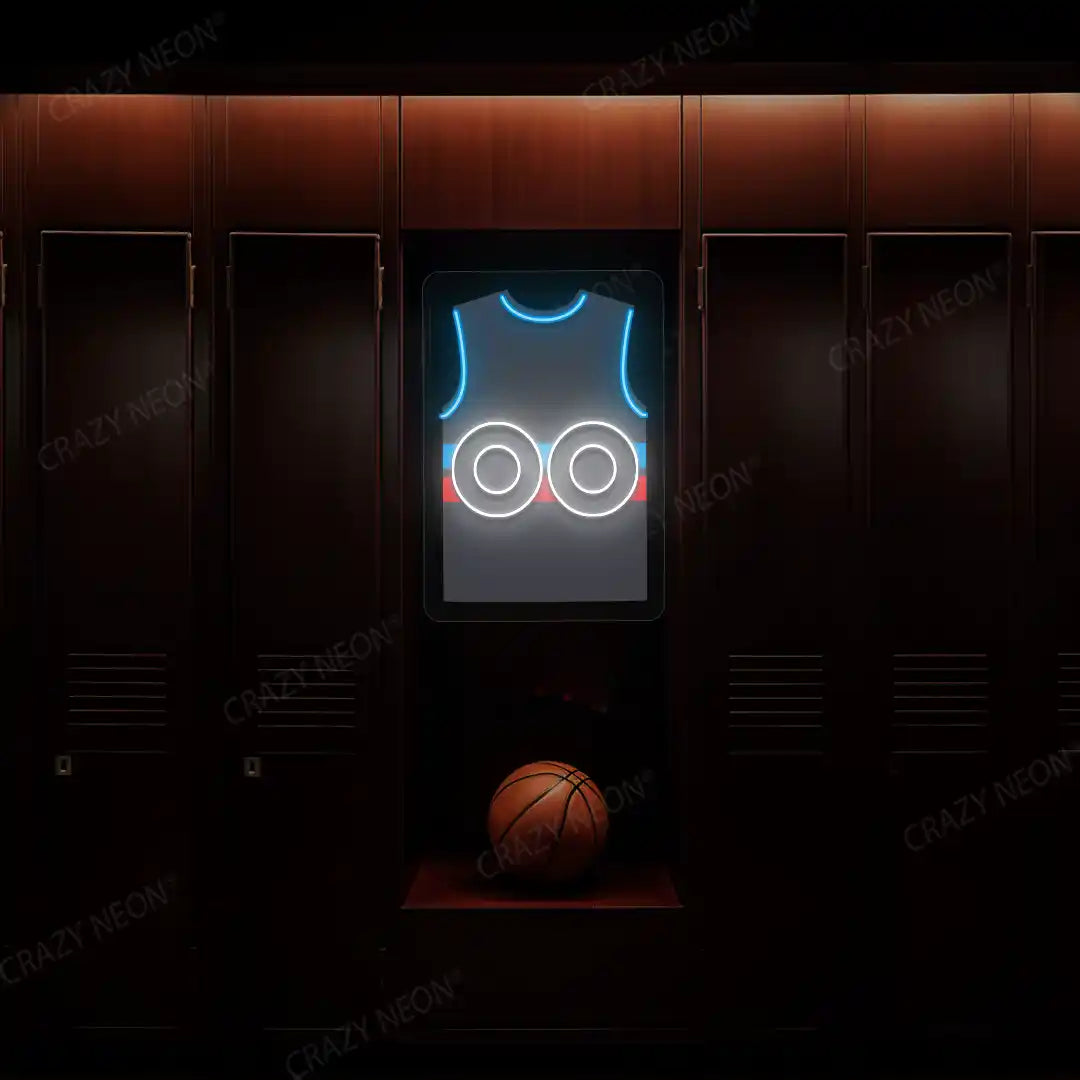 DET Jersey Basketball Neon Artwork Sign