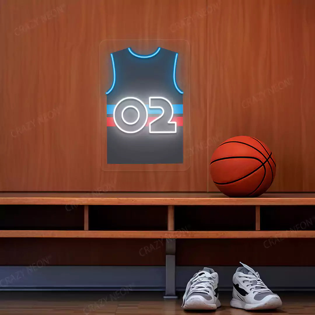 DET Jersey Basketball Neon Artwork Sign