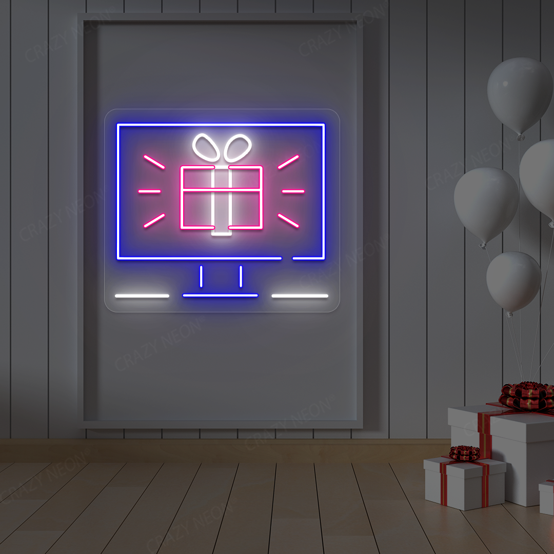 Virtual Gift On Screen Neon Sign
