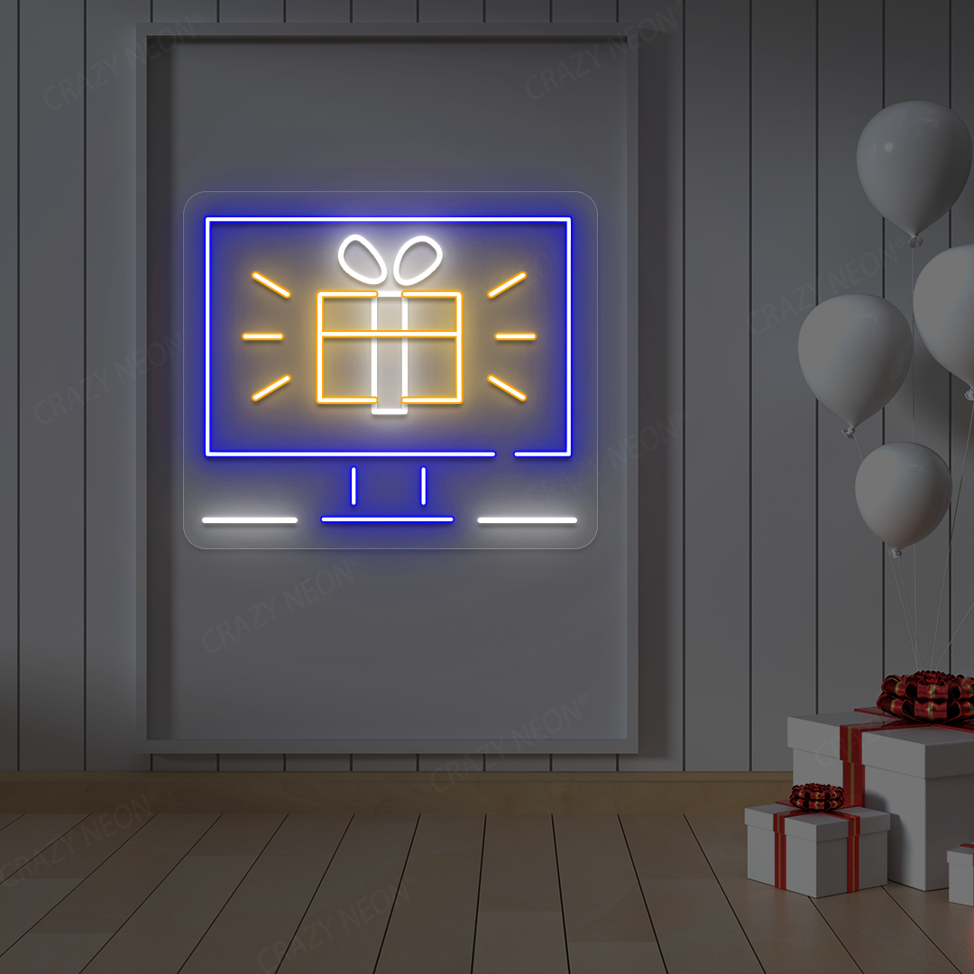 Virtual Gift On Screen Neon Sign
