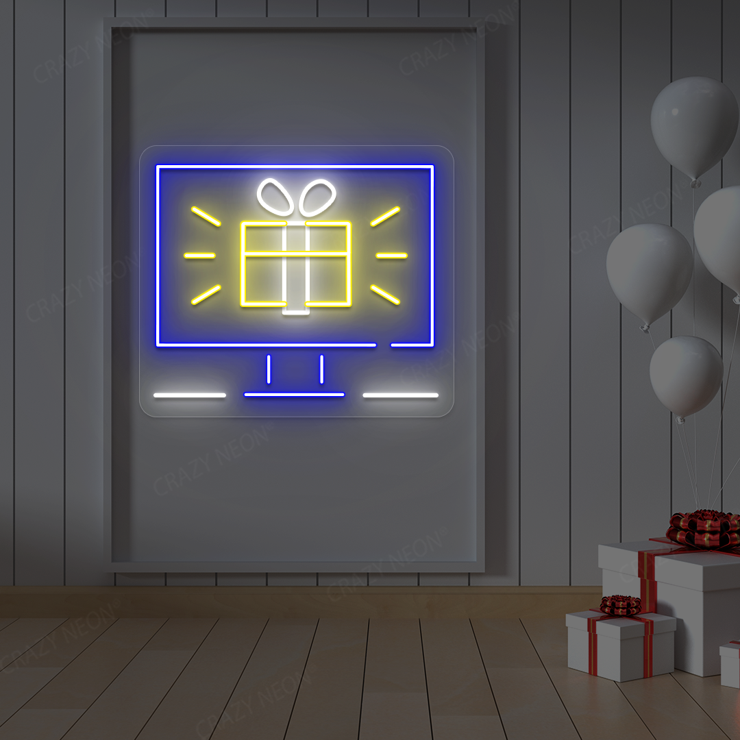 Virtual Gift On Screen Neon Sign