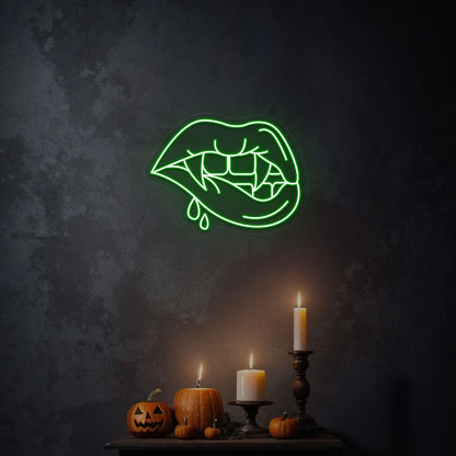 Vampire Lips Neon Sign