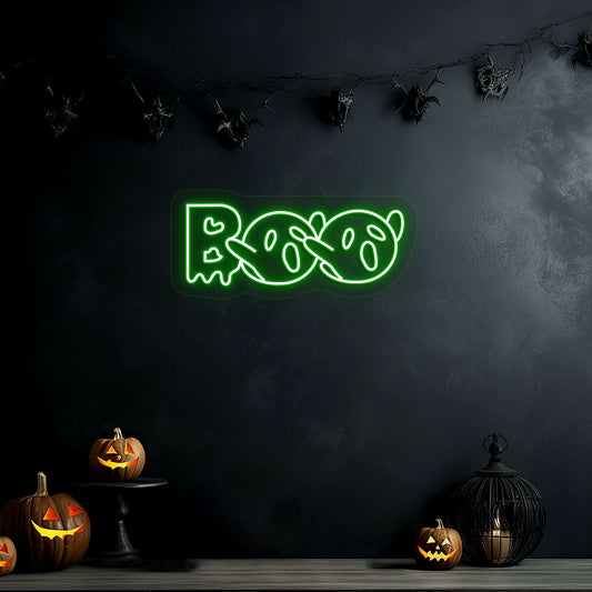 Boo With Ghouls Neon Sign