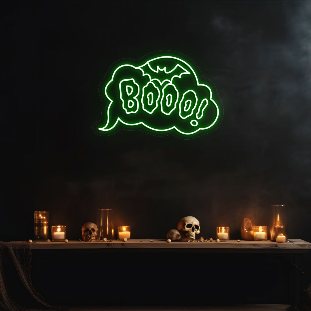 Spooky Booo Neon Sign