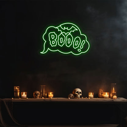 Spooky Booo Neon Sign