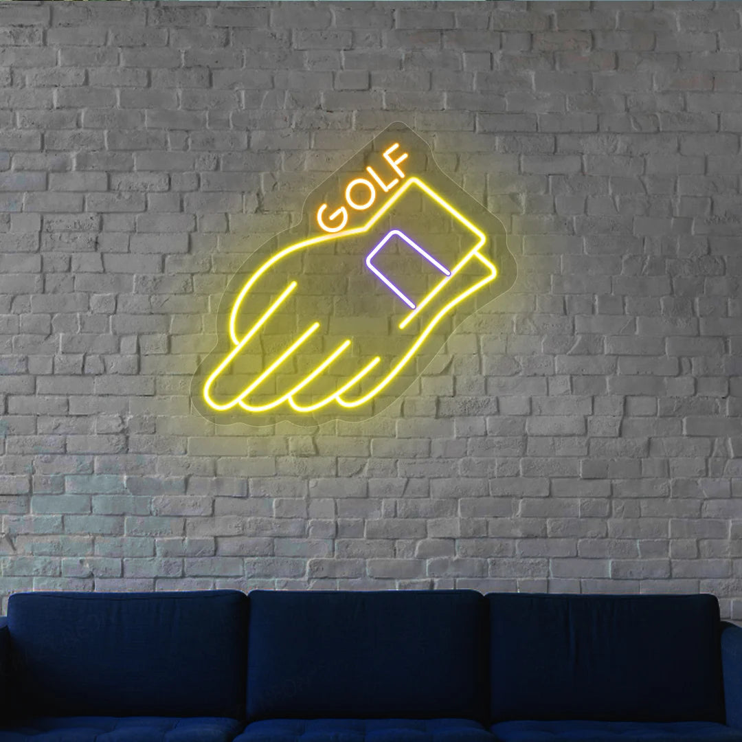 Hand Golf Neon Sign