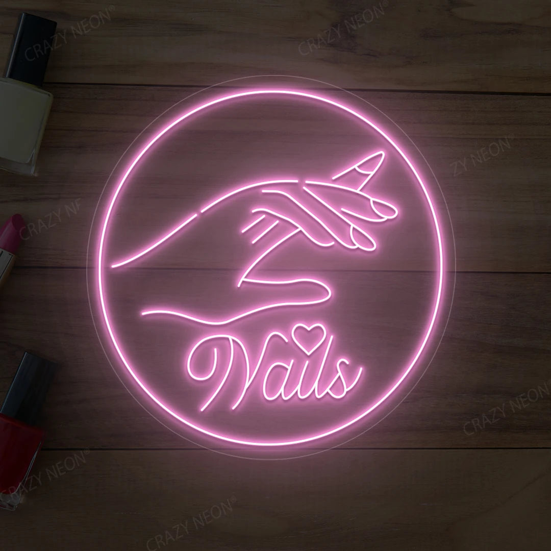 Hands with Nails Neon Sign