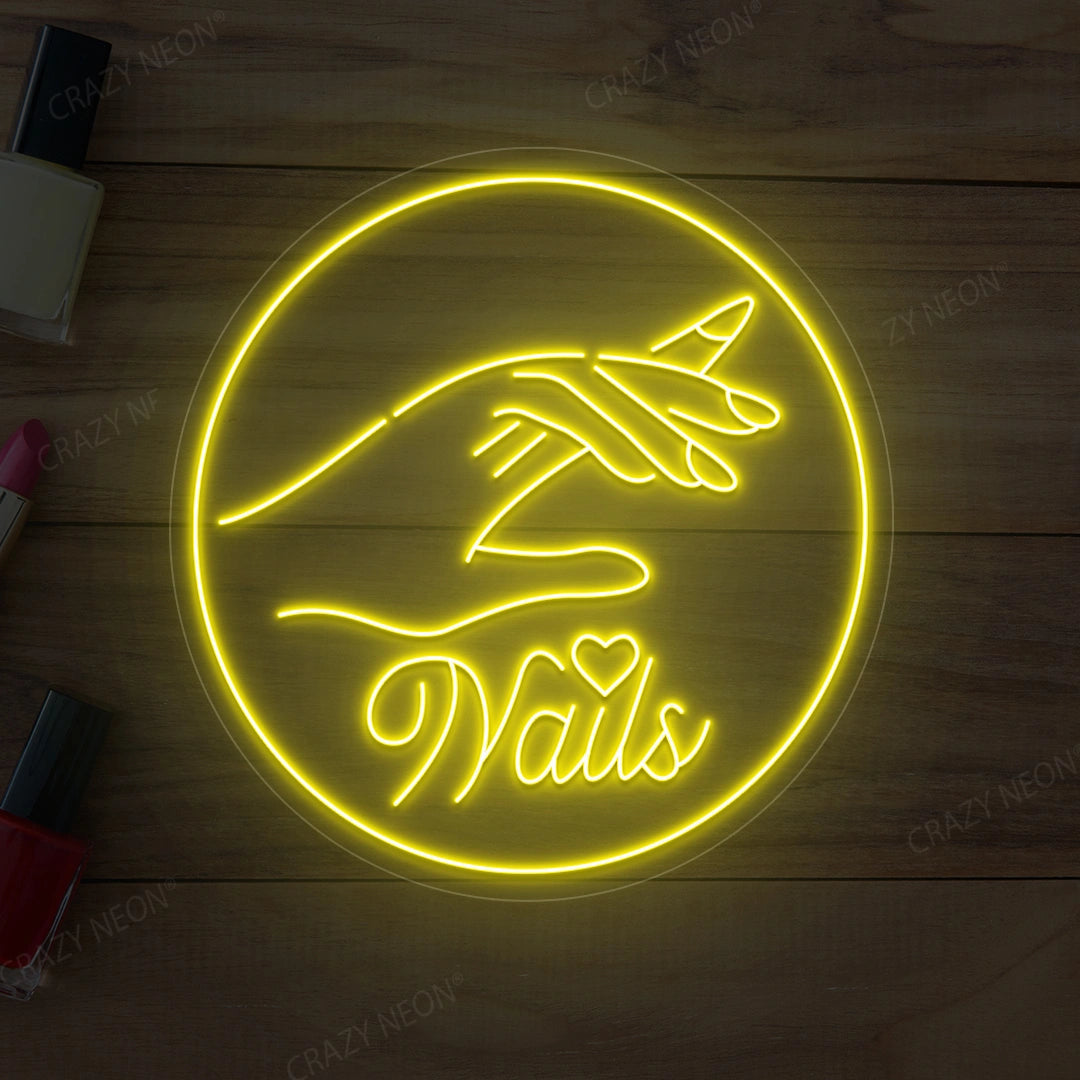 Hands with Nails Neon Sign