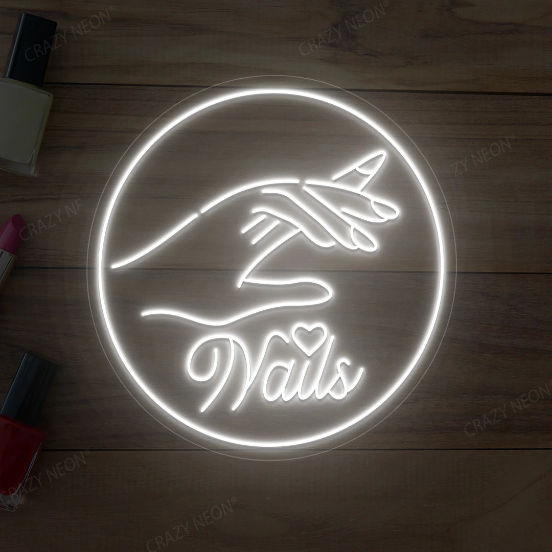 Hands with Nails Neon Sign