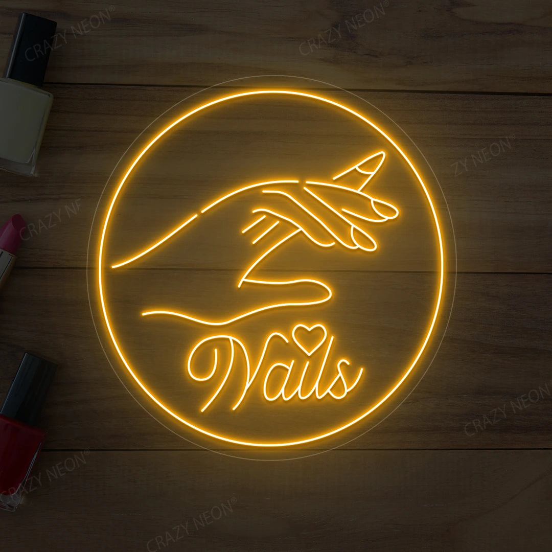 Hands with Nails Neon Sign