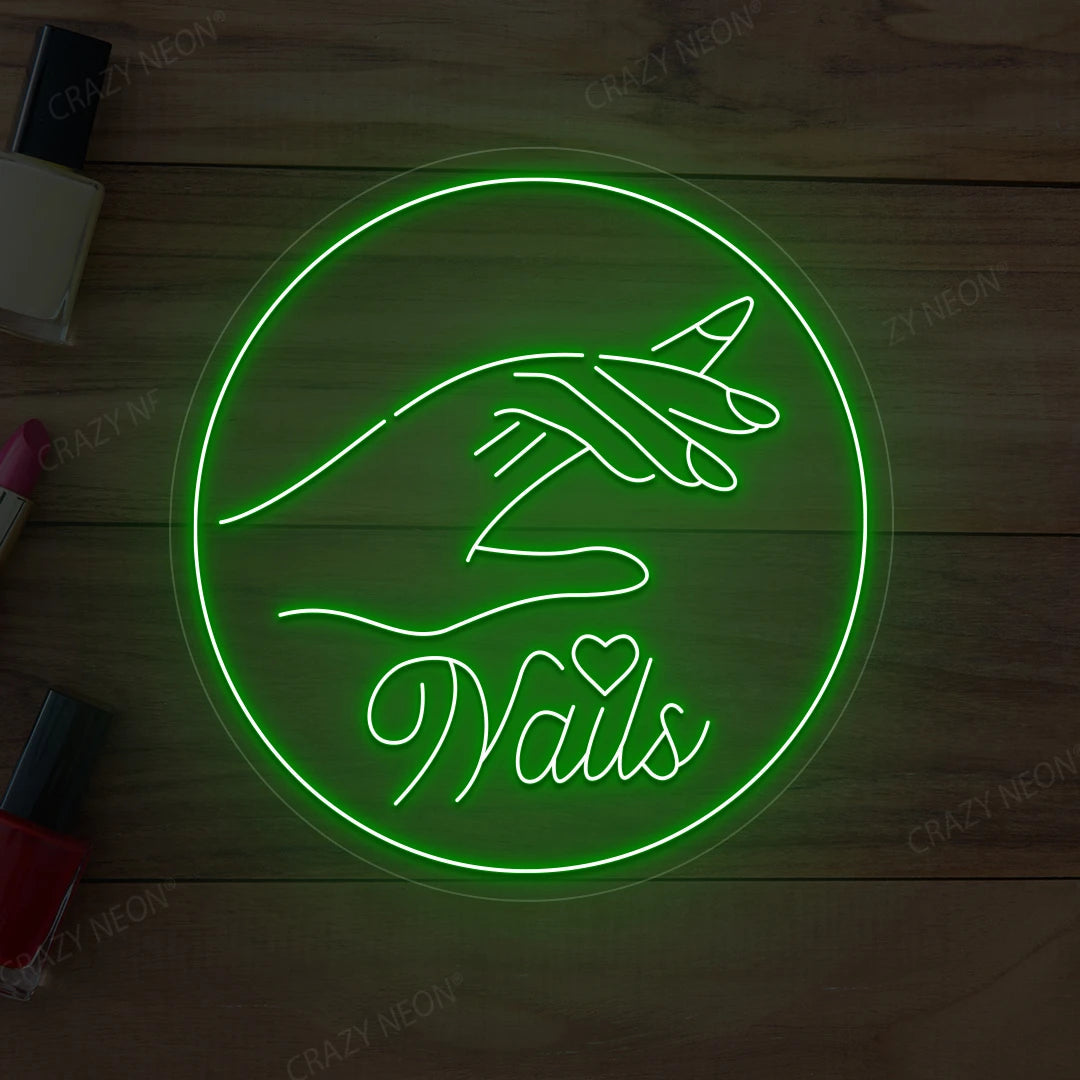 Hands with Nails Neon Sign