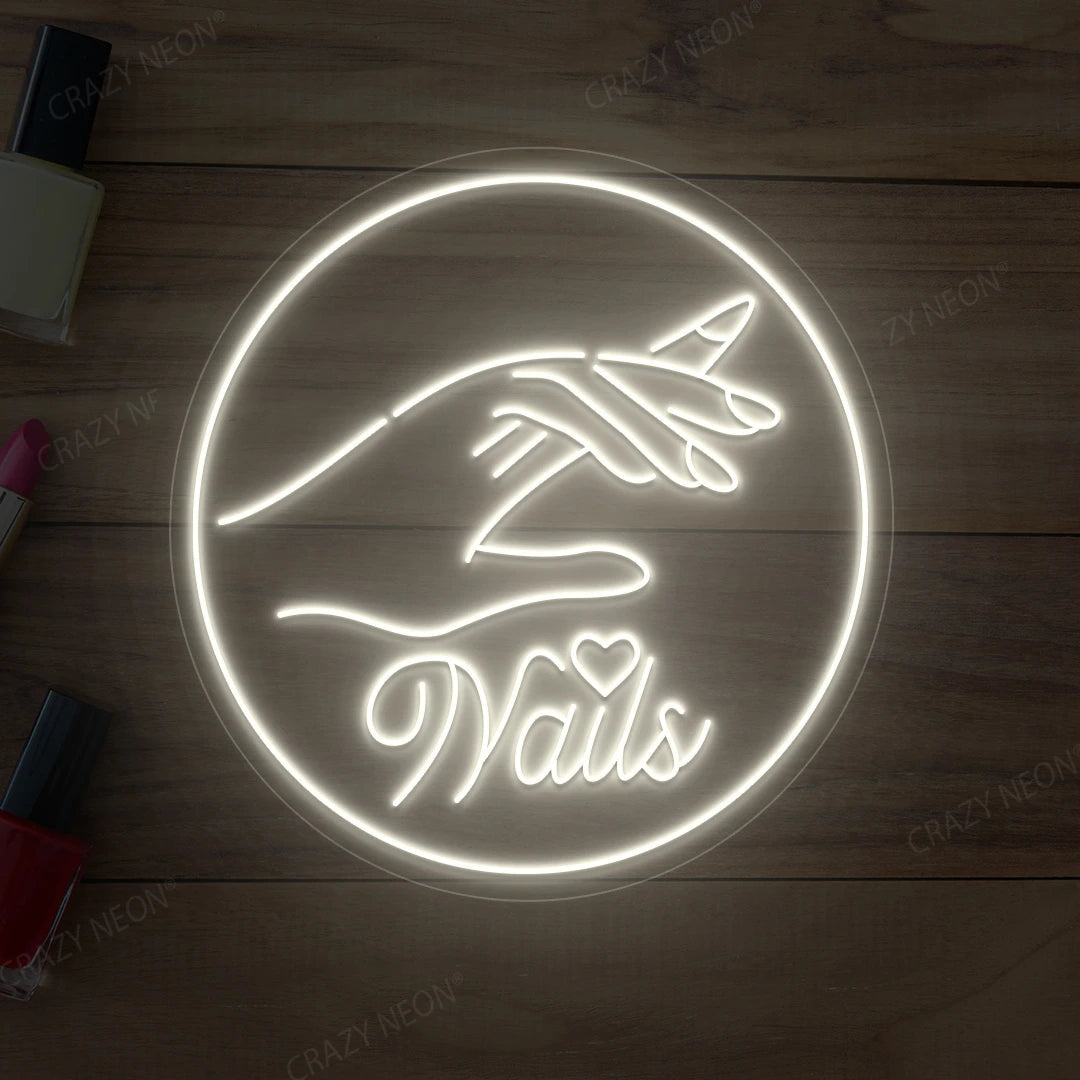 Hands with Nails Neon Sign