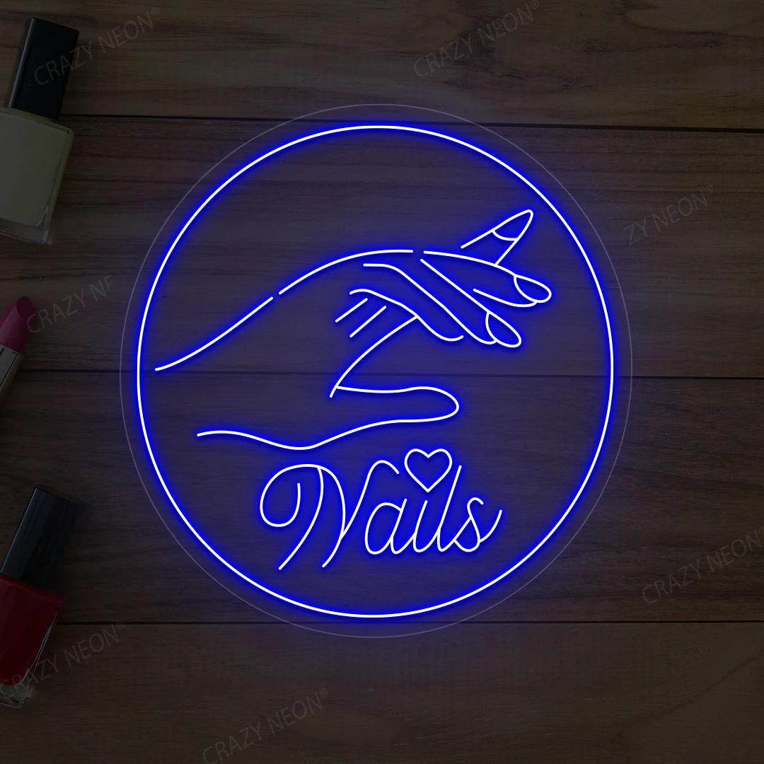 Hands with Nails Neon Sign
