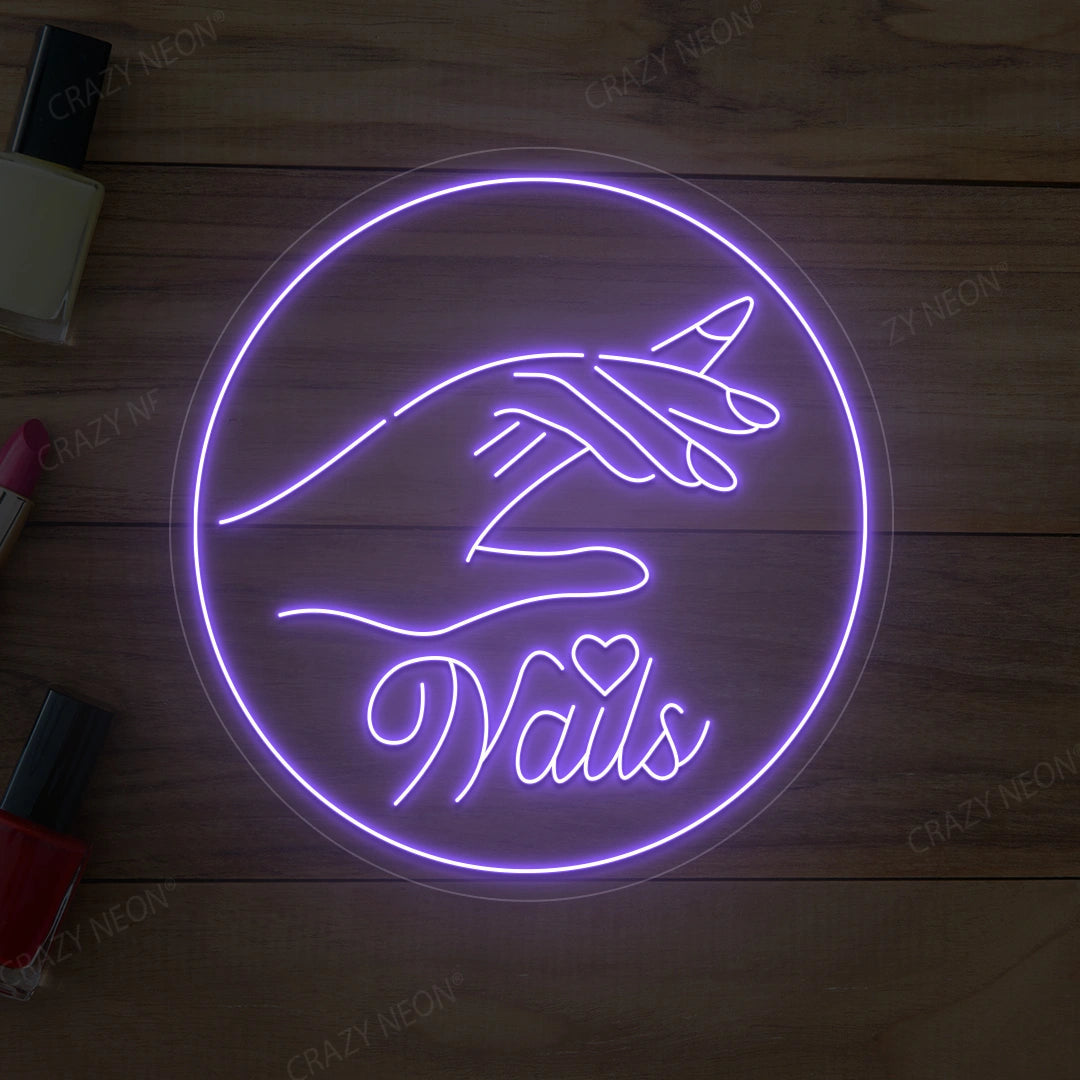 Hands with Nails Neon Sign