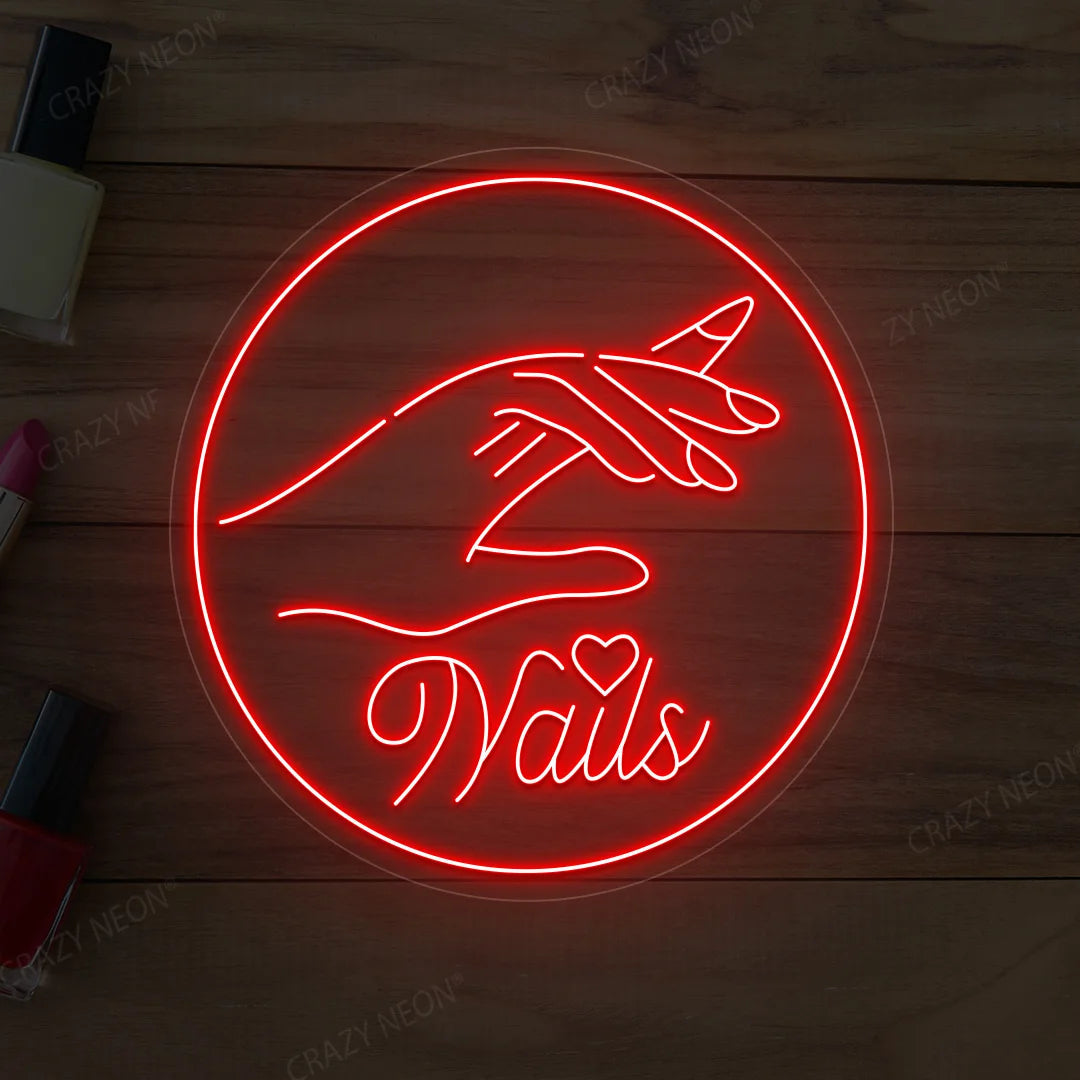 Hands with Nails Neon Sign