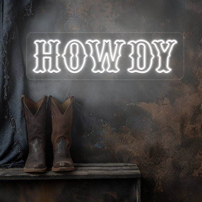 Howdy Neon Sign