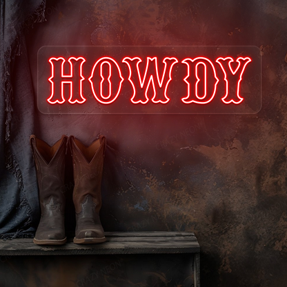 Howdy Neon Sign