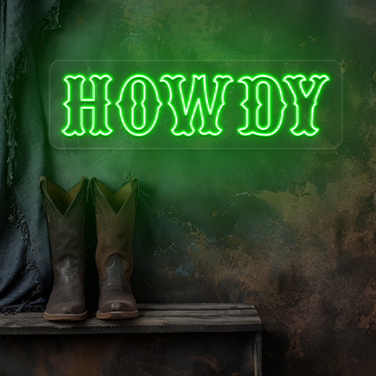 Howdy Neon Sign