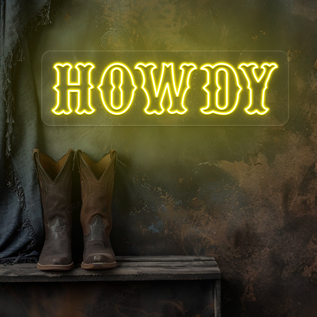 Howdy Neon Sign