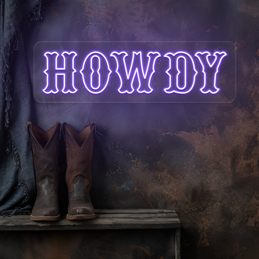 Howdy Neon Sign