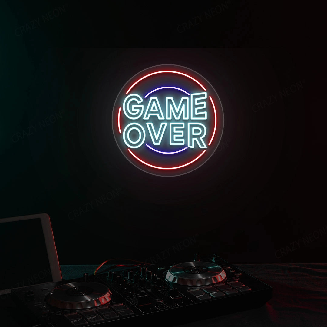 Cool Game Over Neon Sign