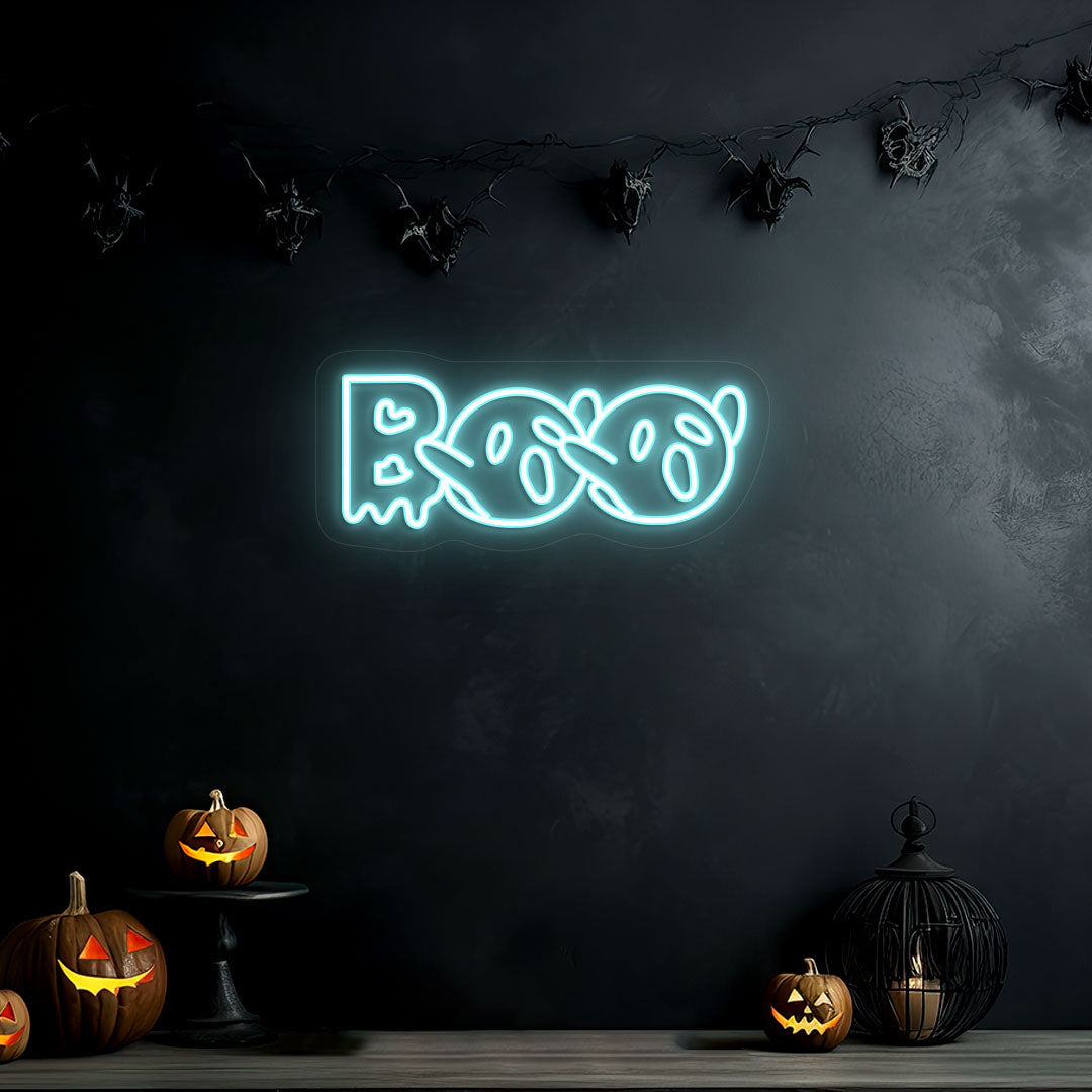 Boo With Ghouls Neon Sign