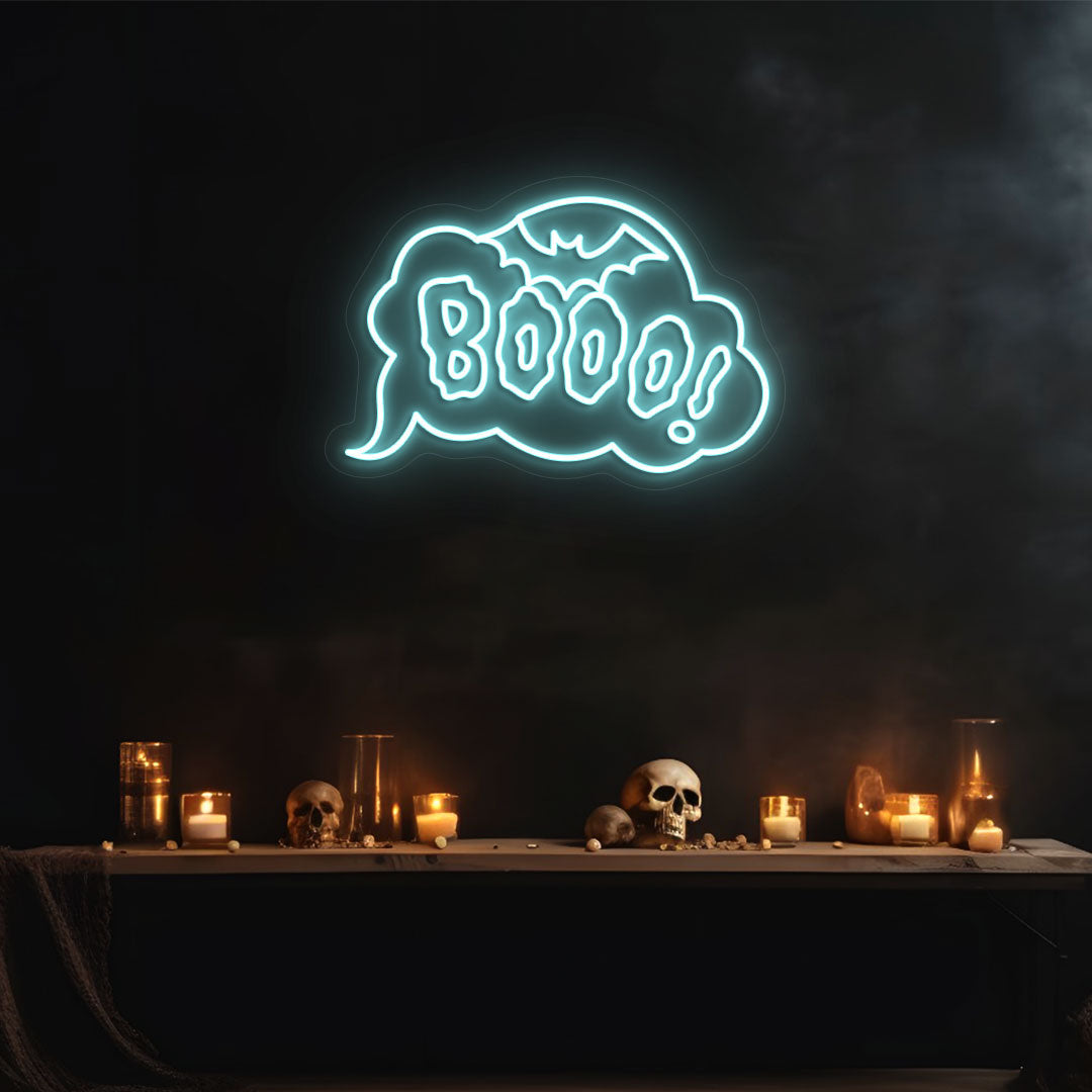Spooky Booo Neon Sign