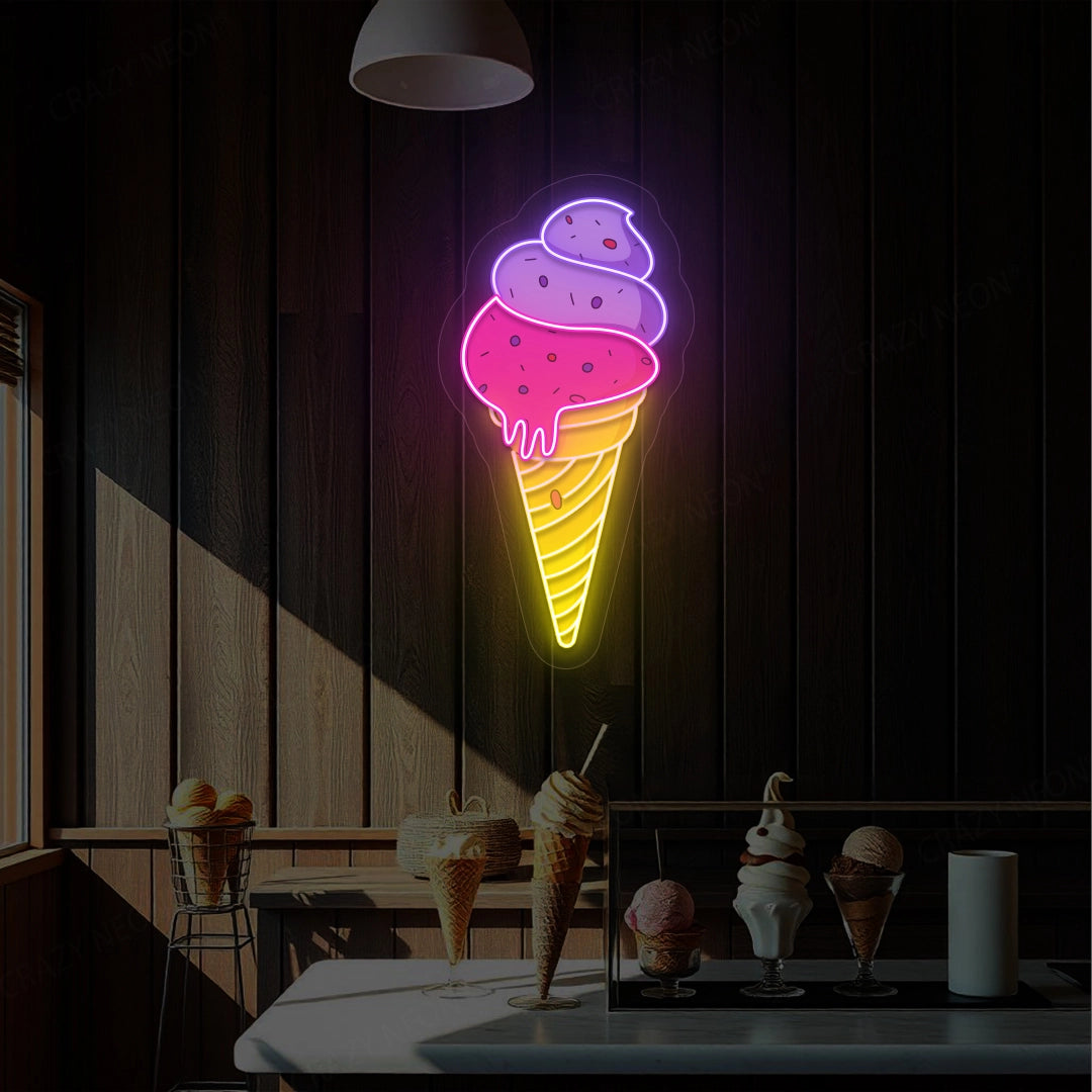 Melted Ice-cream Neon Artwork Sign