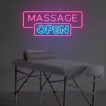 Massage Open neon sign