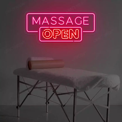 Massage Open neon sign