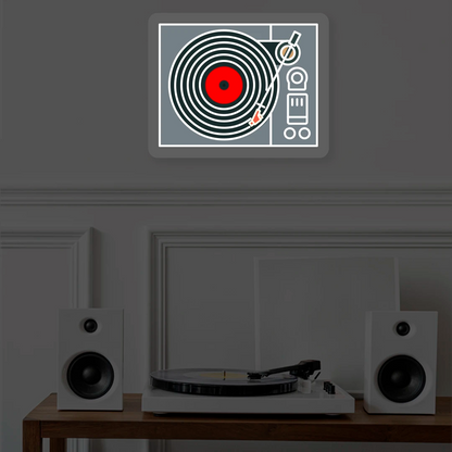 Vinyl Player Neon Artwork Sign