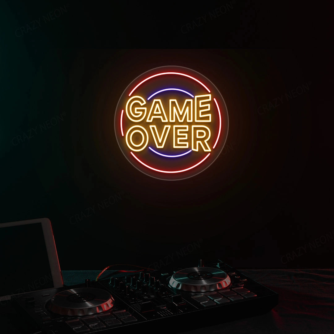 Cool Game Over Neon Sign