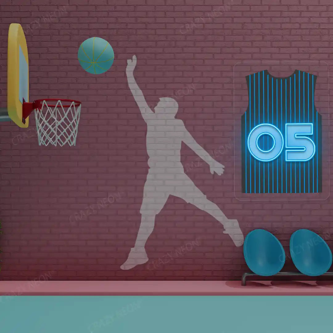 ORL Jersey Basketball Neon Artwork Sign